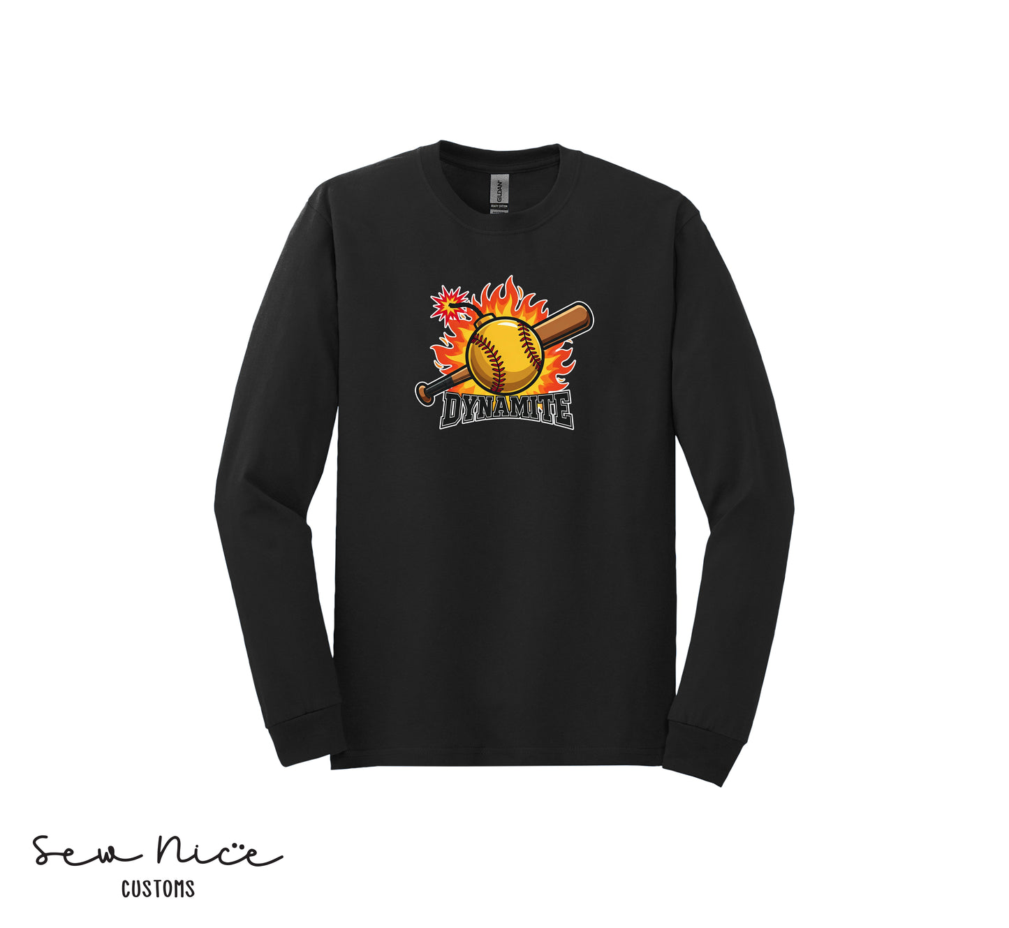 ADULT Dynamite Softball- Shirt, Long Sleeve, Crewneck, Hoodie