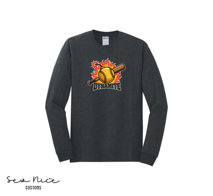 ADULT Dynamite Softball- Shirt, Long Sleeve, Crewneck, Hoodie