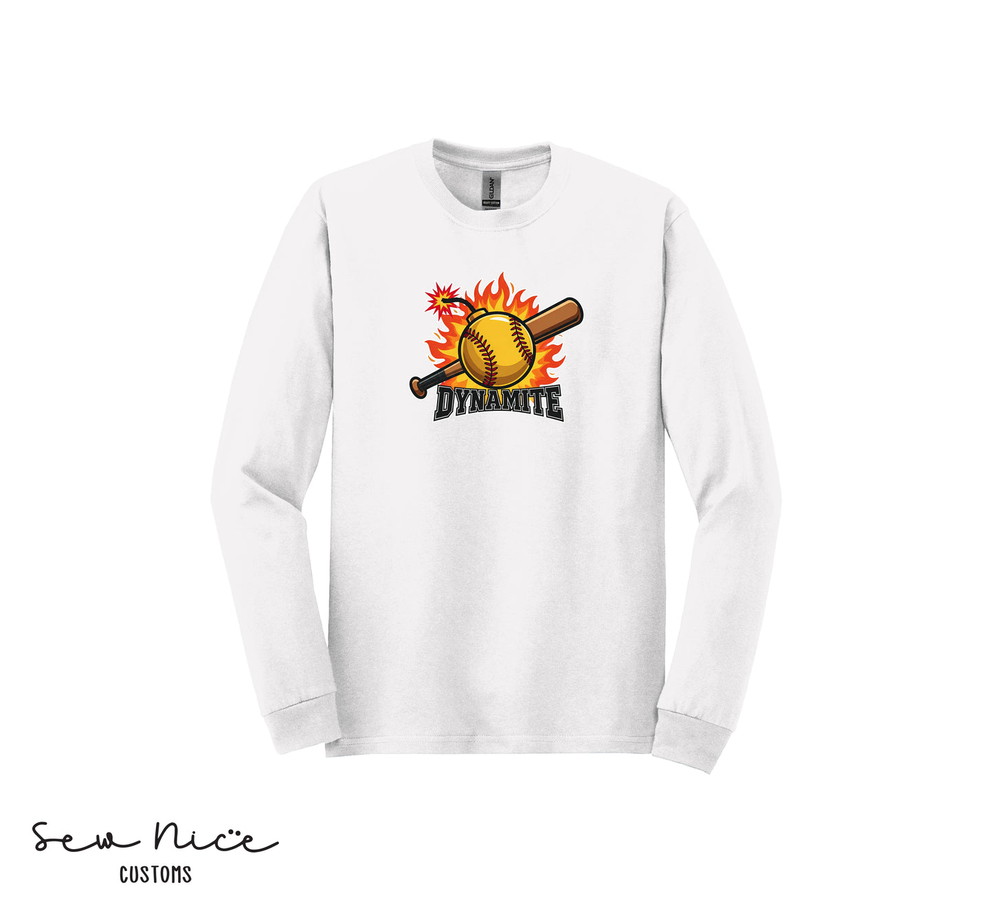 ADULT Dynamite Softball- Shirt, Long Sleeve, Crewneck, Hoodie