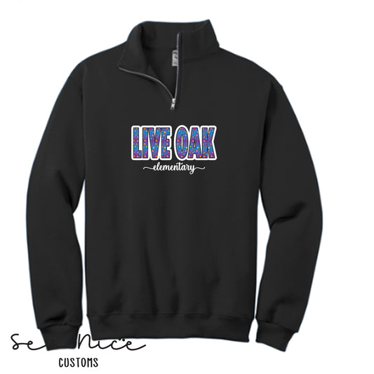 Live Oak STARS- Unisex 1/4 Zip Sweatshirt
