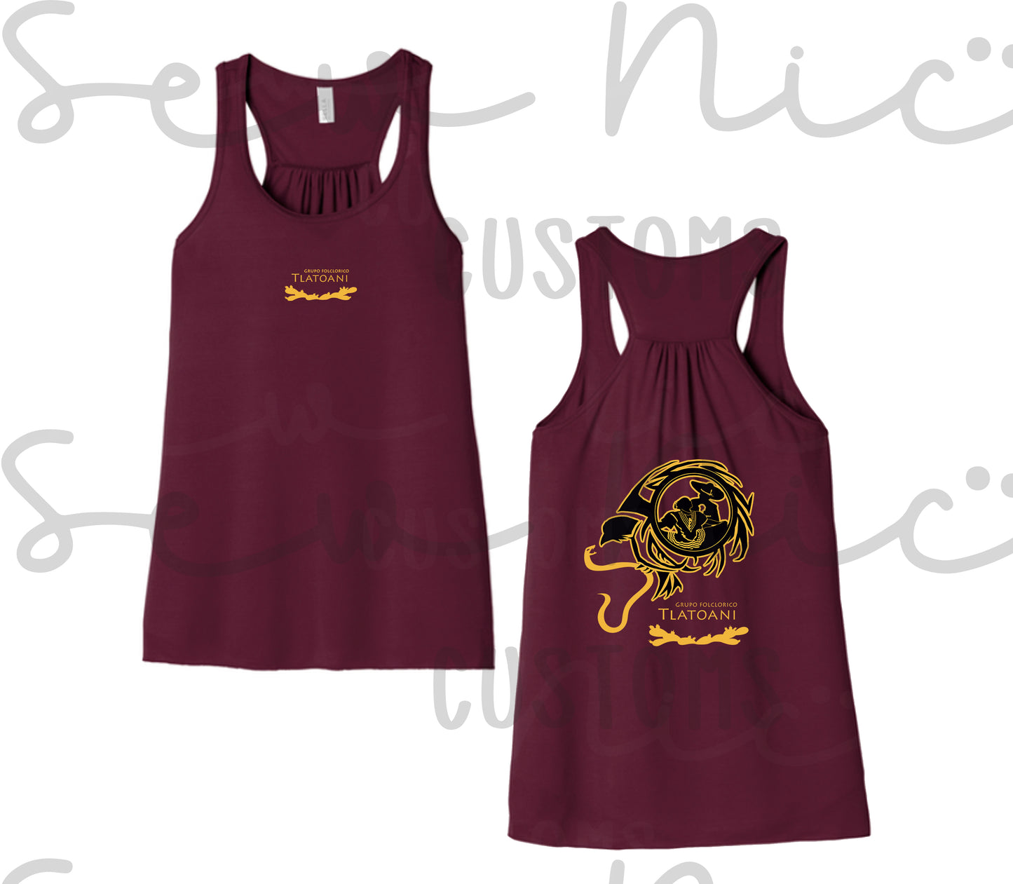 Grupo Folclorico Tlatoani- Ladies Bella Canvas Flowy Tank Top