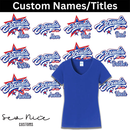CUSTOM Name/Title Escondido Logo- Ladies V-Neck