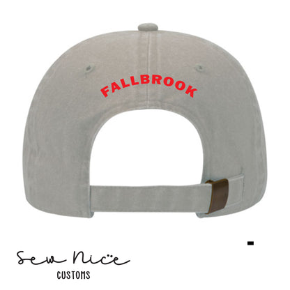 Firefighters- Fallbrook- Embroidered Distressed Dad Hat