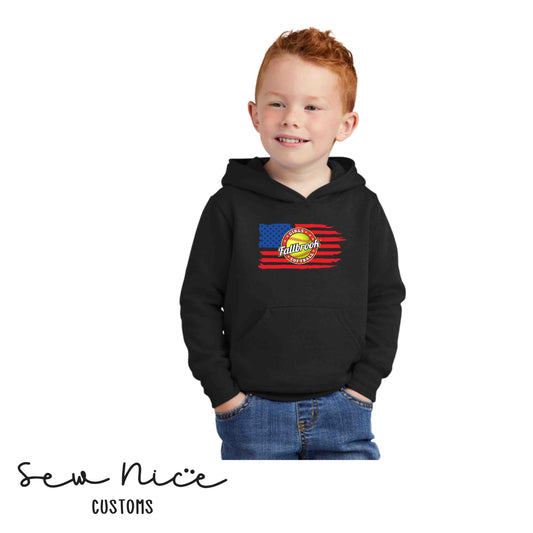 American Flag Softball -Unisex TODDLER Hoodie