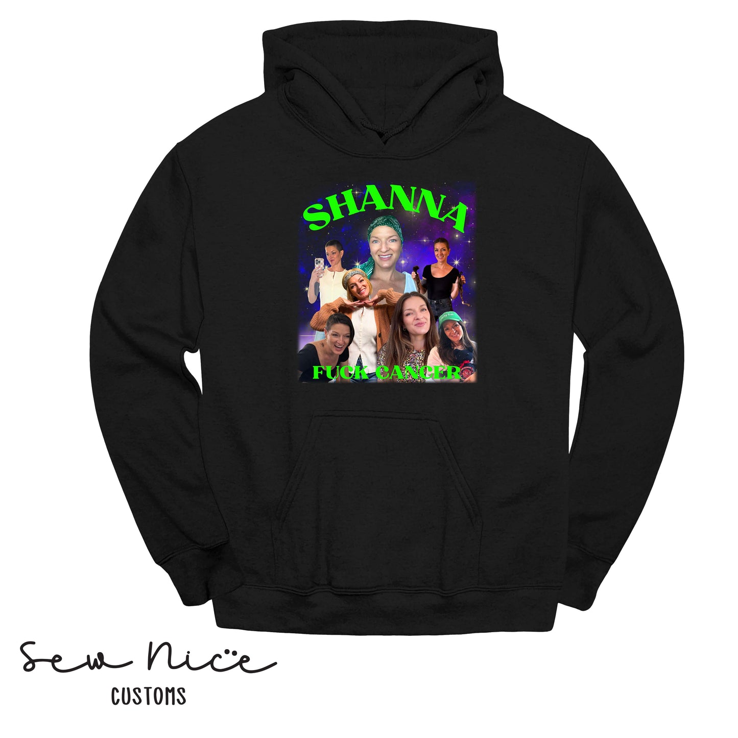 Shanna F*@k Cancer Collage Unisex Adult Hoodie