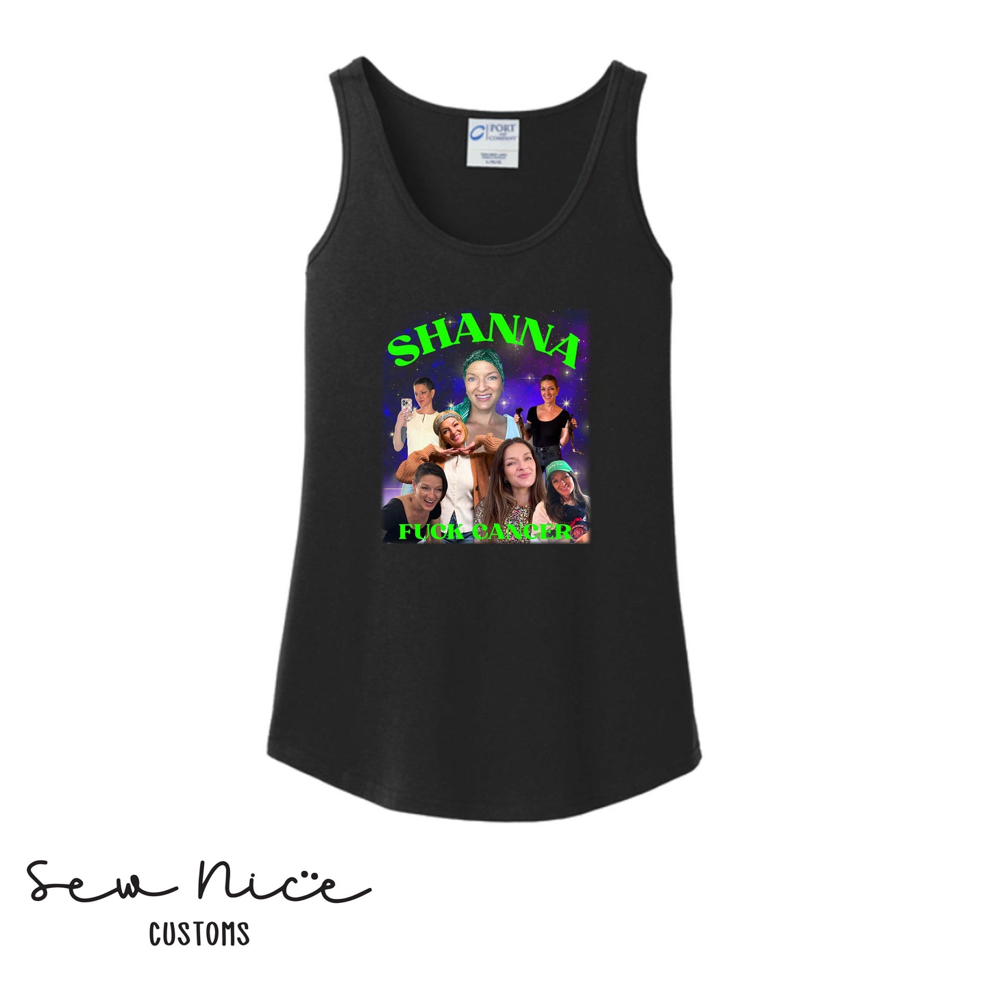 Shanna F*@k Cancer Collage Women's Tank Top