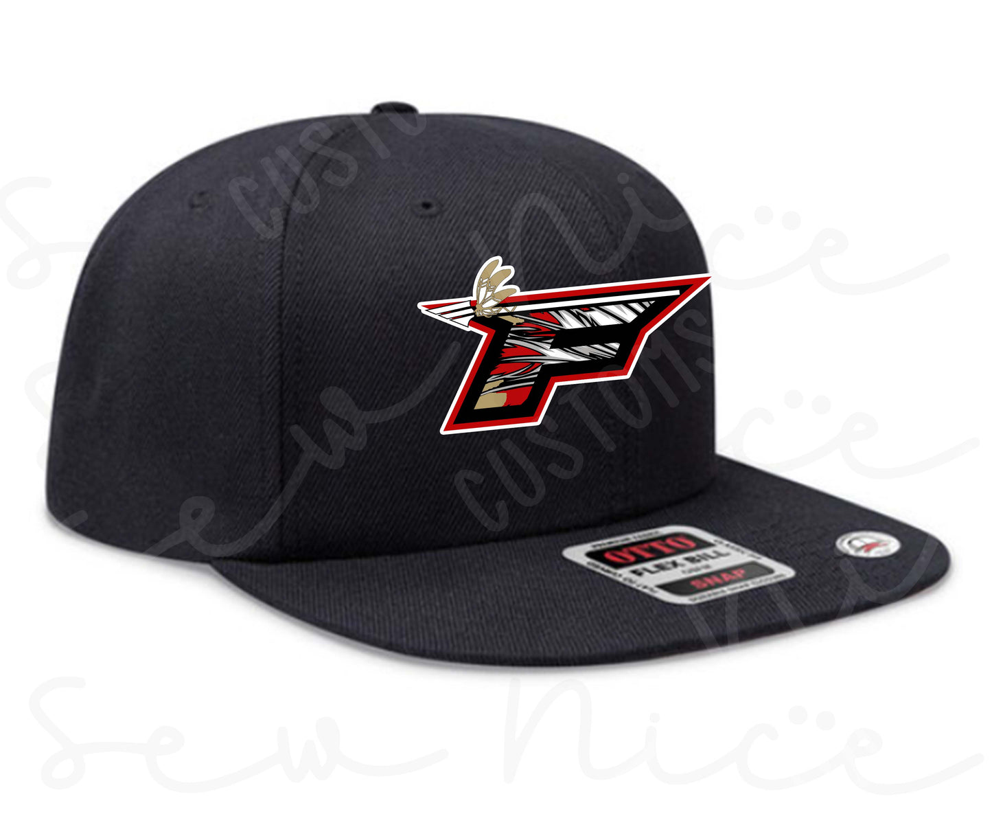 Embroidered "F"  Logo- Otto Wool Flat Bill Hat