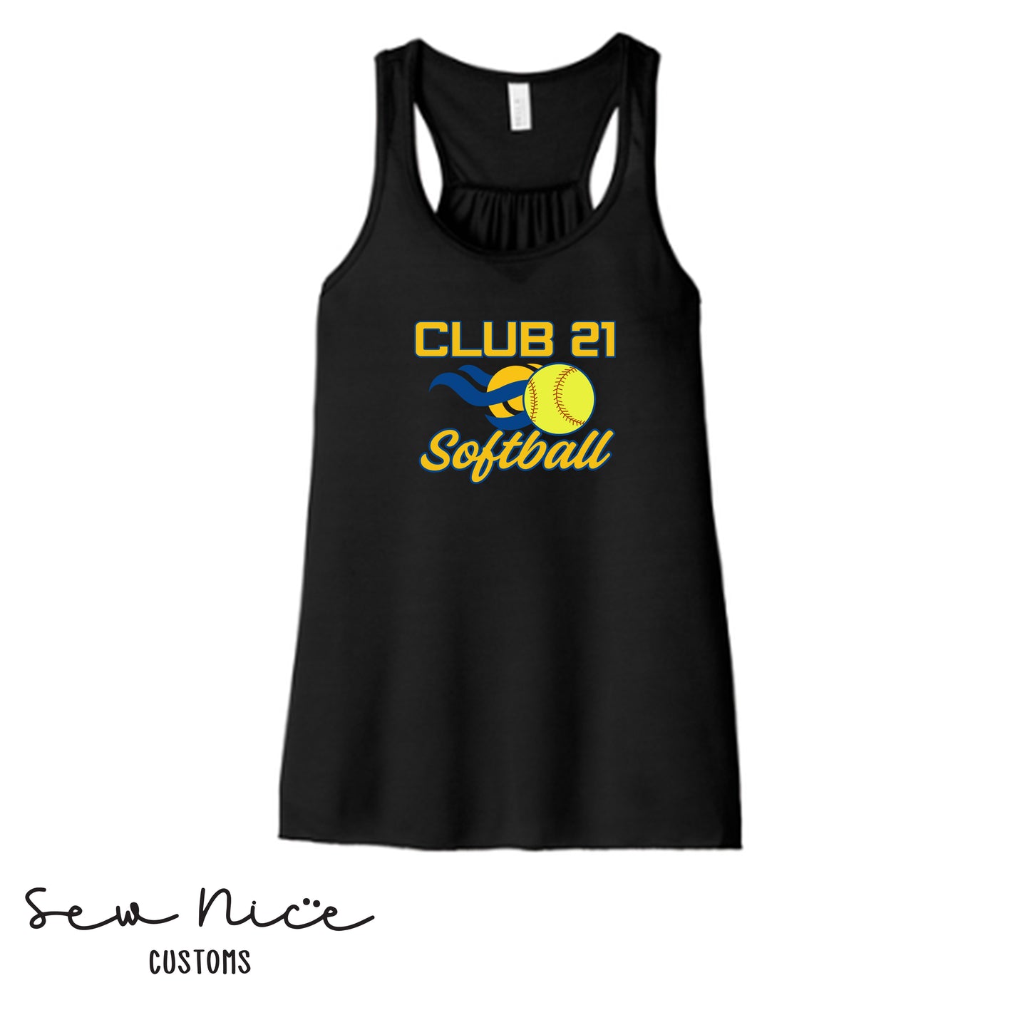 Club 21 Softball - Bella Canvas Flowy Tank Top