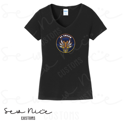 SD SWARM Baseball- Ladies V-Neck Shirt