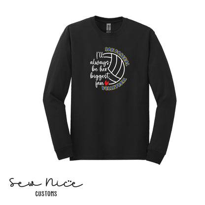 SP Volleyball Biggest Fan Adult/Youth Unisex Long Sleeve Shirt