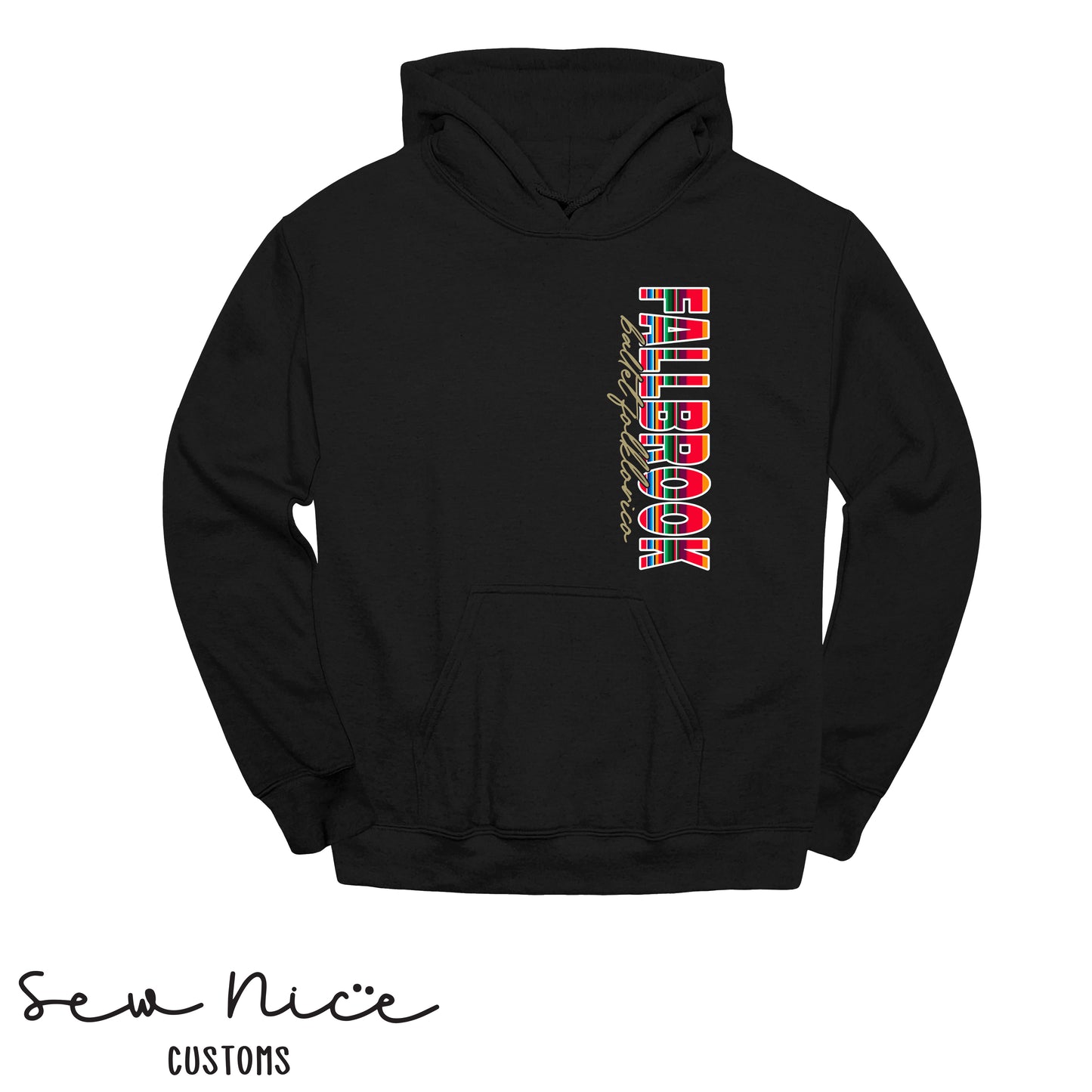Fallbrook Serape Side Design- Unisex Adult/Youth Hoodie