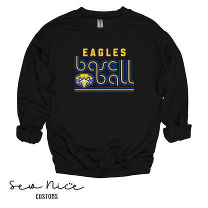 Retro Eagles Baseball- Unisex Adult/Youth Crewneck Sweatshirt
