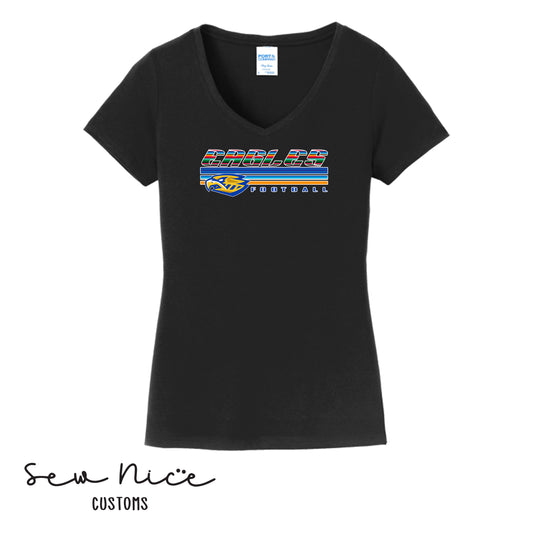 SP Serape Eagles Ladies V-Neck Shirt