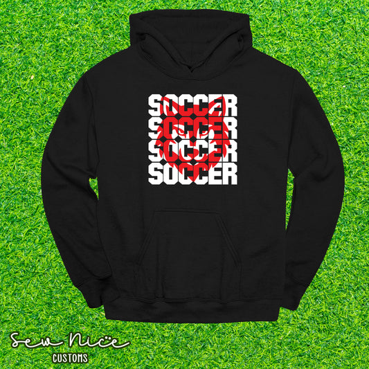 Stacked Soccer Mascot- Unisex Adult/Youth Hoodie