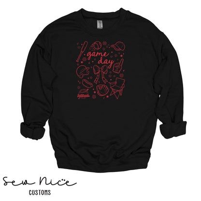FYB Doodle Game Day- Unisex Cotton Crewneck Sweatshirt