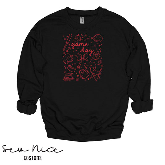 FYB Doodle Game Day- Unisex Cotton Crewneck Sweatshirt
