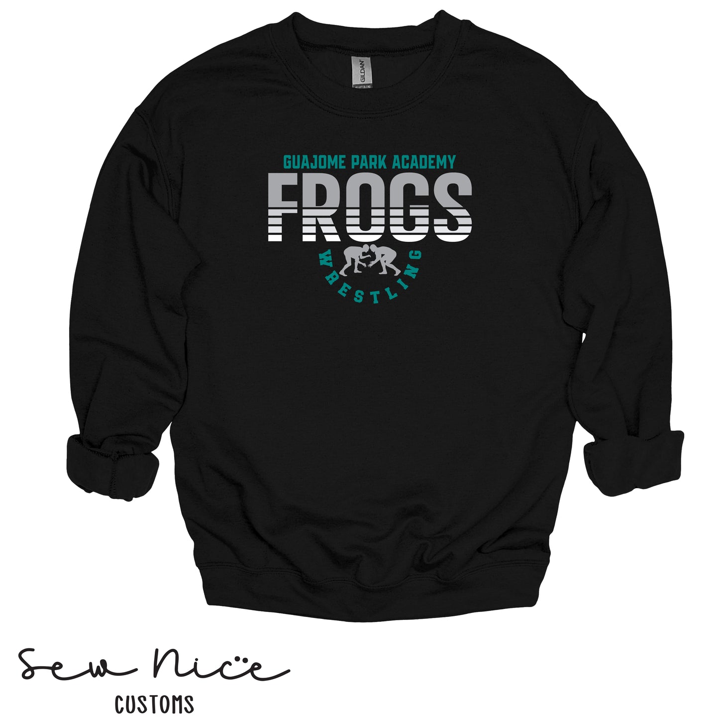 Guajome Stripe Wrestling Design- Unisex Adult/Youth Crewneck Sweatshirt