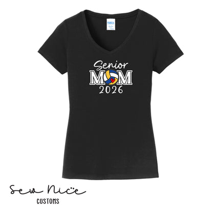 SP Senior MOM 2026 Ladies V-Neck Shirt