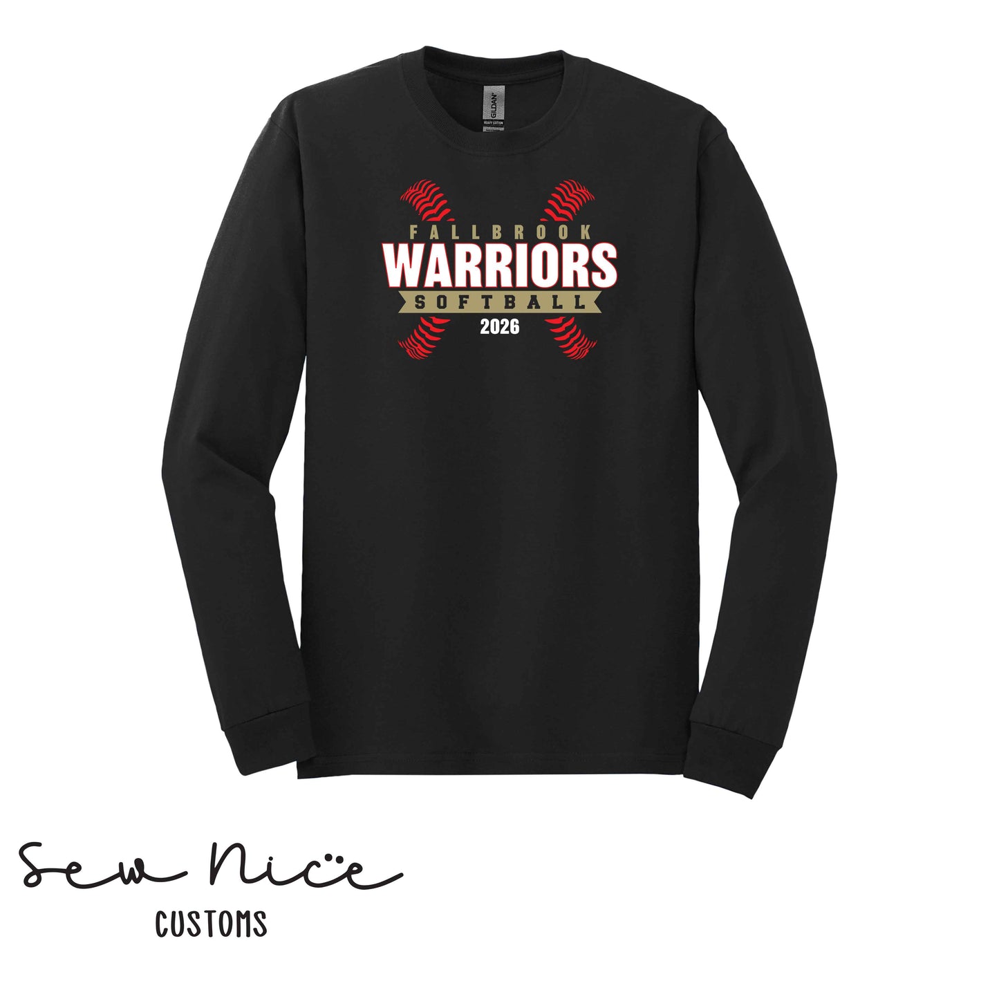 FHS Softball Seams- Unisex Adult/Youth Long Sleeve Shirt