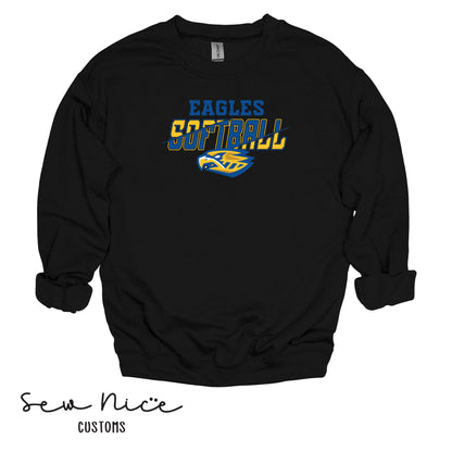 Eagles Slash Softball-Unisex Adult/Youth Crewneck
