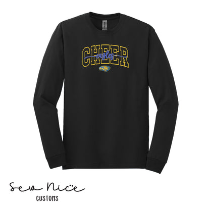 CHEER Eagles Script- Unisex Adult/Youth Long Sleeve Shirt