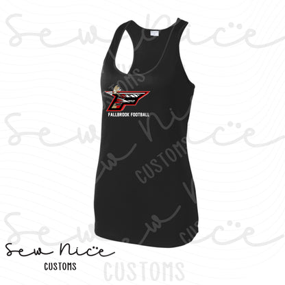F Football Logo Dri Fit Ladies Racerback Tank Top