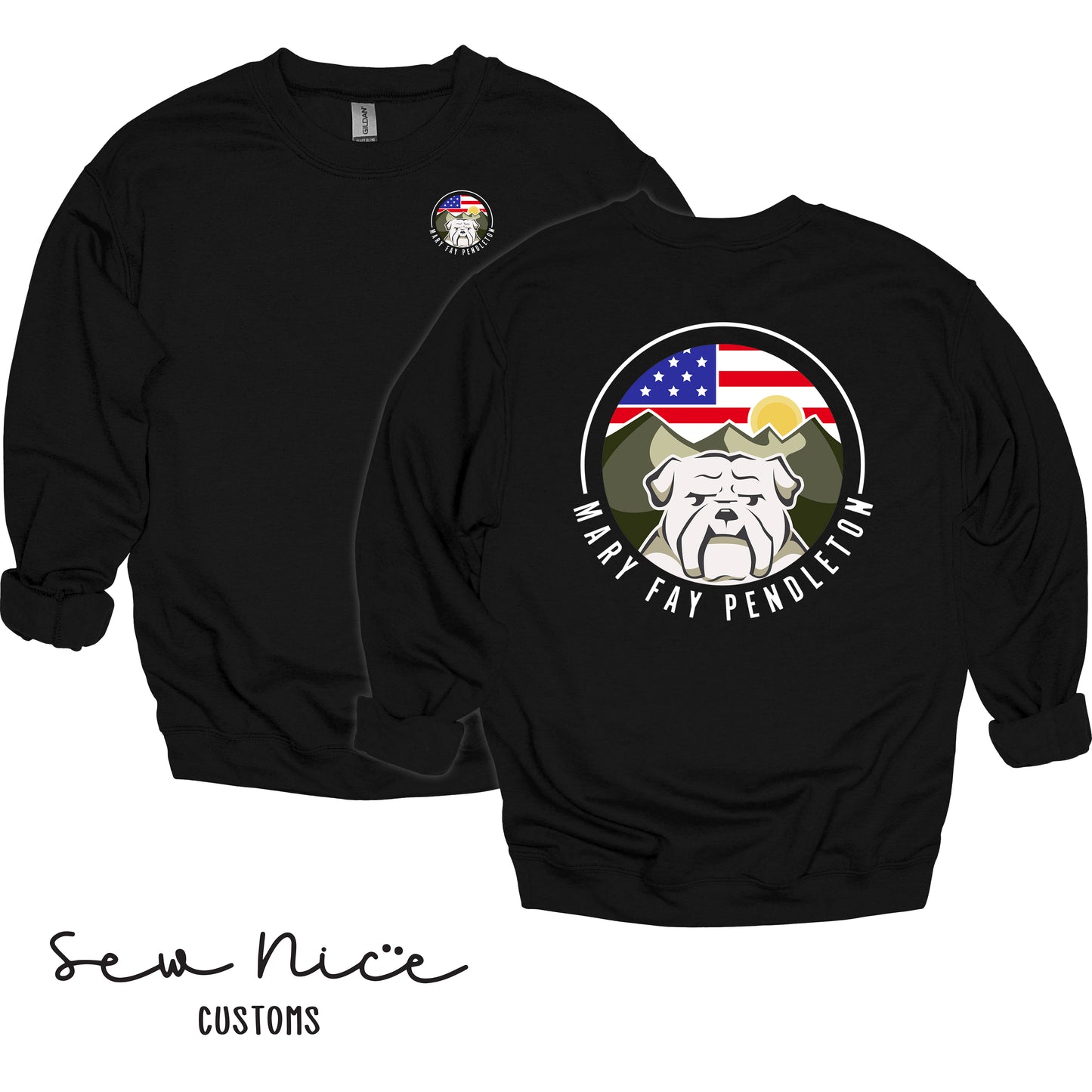 YOUTH-Mary Fay Logo Crewneck-FRONT/BACK Design