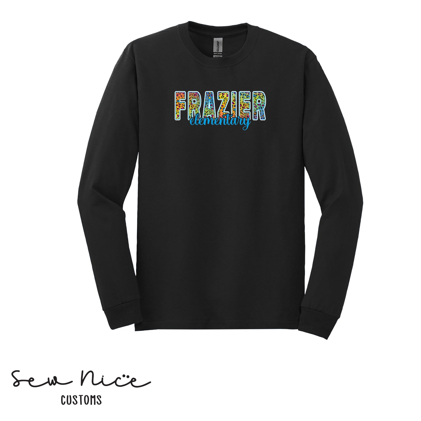 Leopard Frazier Design- Unisex Adult/Youth Long Sleeve Shirt