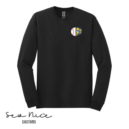 Split Baseball & Eagle Face- Unisex Adult/Youth Long Sleeve Shirt