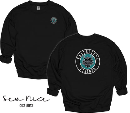 Vallecitos Logo-Front/Back Print- Unisex Adult/Youth Crewneck Sweatshirt