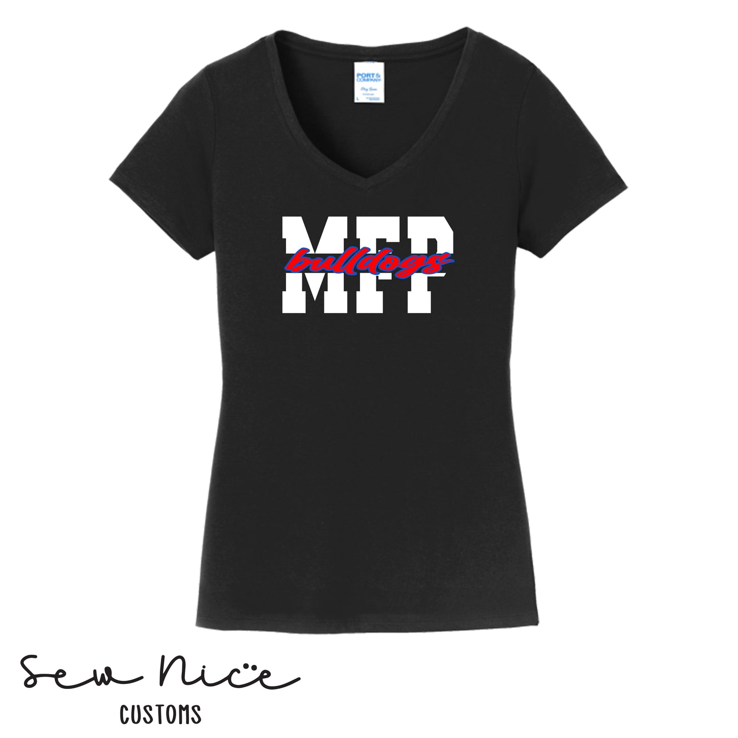 Bulldogs MFP Women's V-Neck Shirt