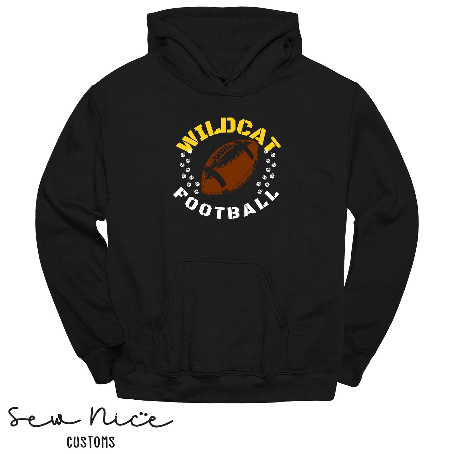 Sullivan Football Paw Prints- Unisex Adult/Youth Hoodie