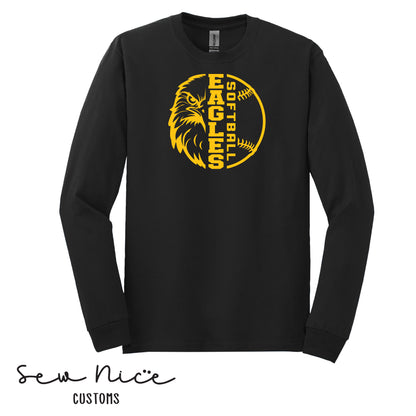 Eagles Face Softball- Long Sleeve Shirt