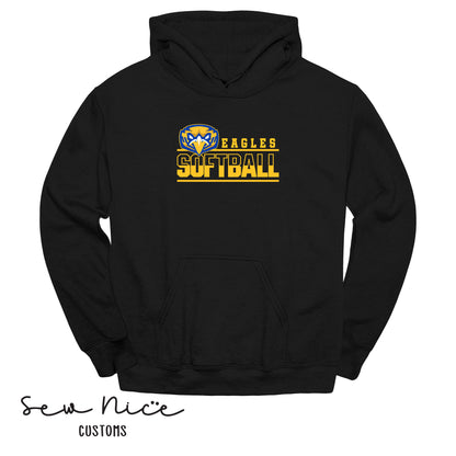 Forward Eagle Softball-Unisex Adult/Youth Hoodie
