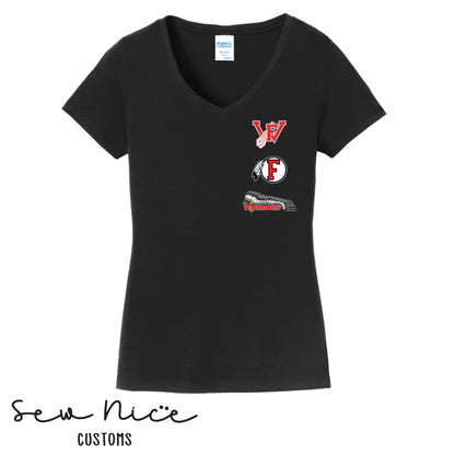 FHS Logos-Women's V-Neck Shirt