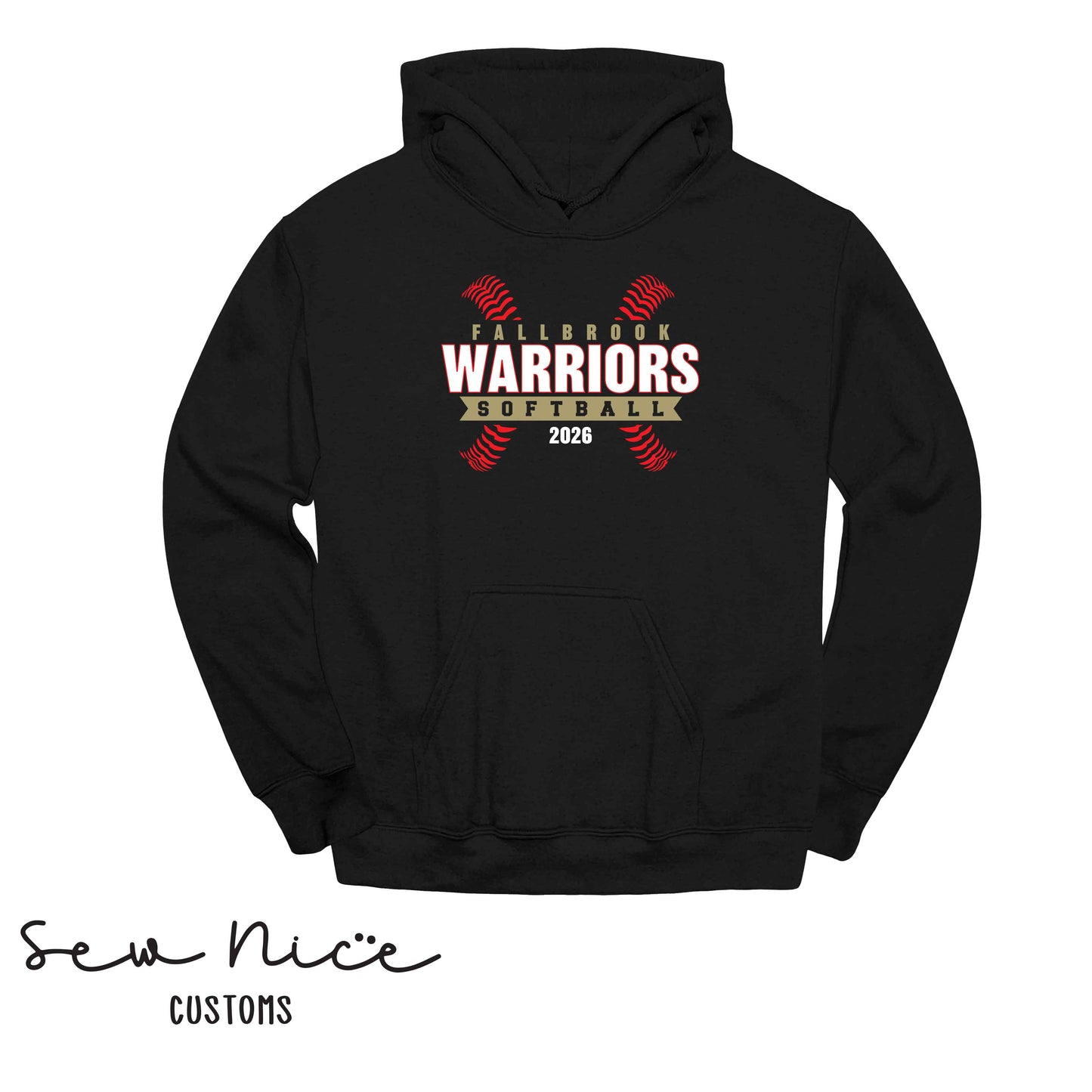 FHS Softball Seams- Unisex Adult/Youth Hoodie