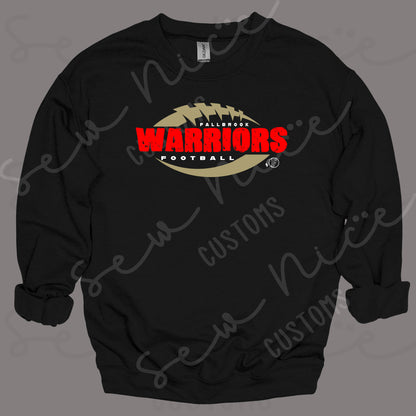 Distressed Fallbrook Warriors- Crewneck Sweatshirt