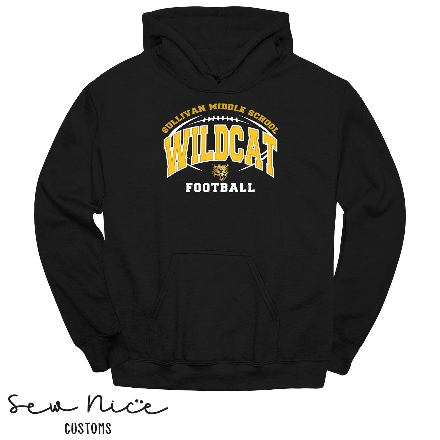 Sullivan Wildcat Football- Unisex Adult/Youth Hoodie