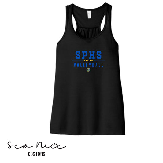 SPHS Eagles Volleyball Ladies Bella Canvas Flowy Tank Top
