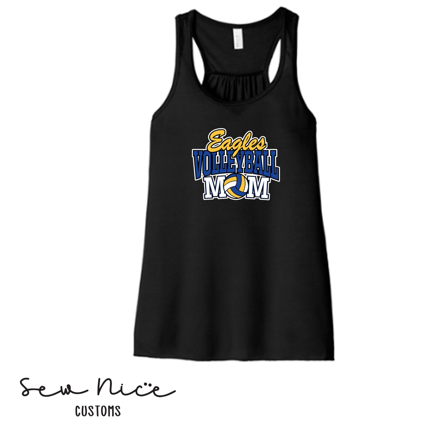SP Eagles Volleyball MOM - Ladies Bella Canvas Flowy Tank Top