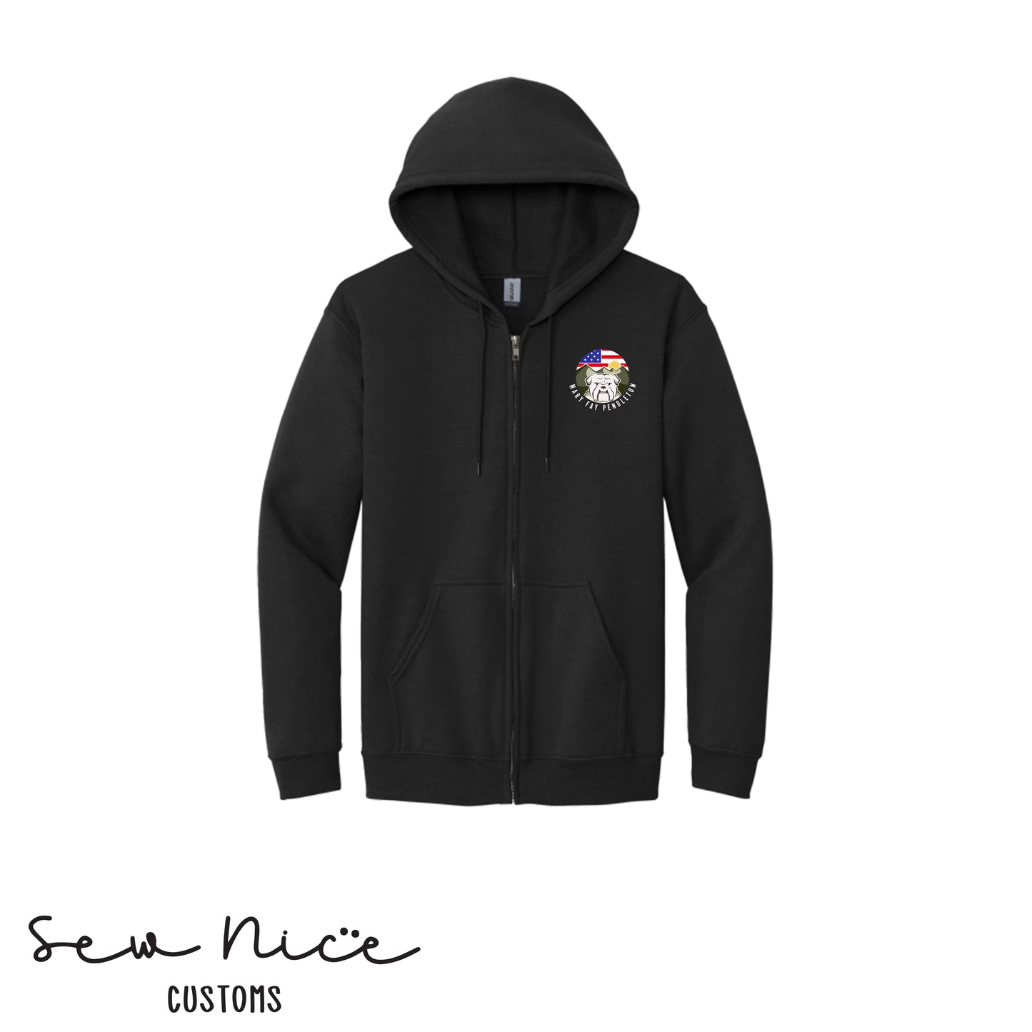 Embroidered-Mary Fay Logo Full Zip