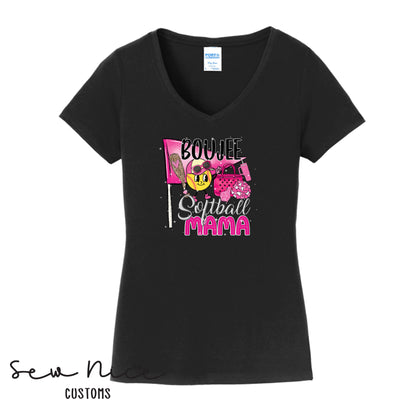 Boujee Mama- Ladies V-Neck Shirt