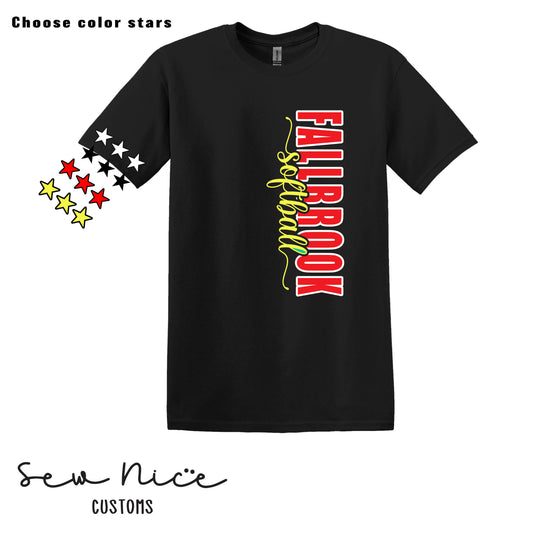 Fallbrook Softball Side Design- Unisex T-Shirt