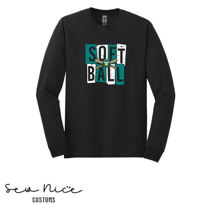 Guajome Block Softball- Unisex Adult/Youth Long Sleeve Shirt