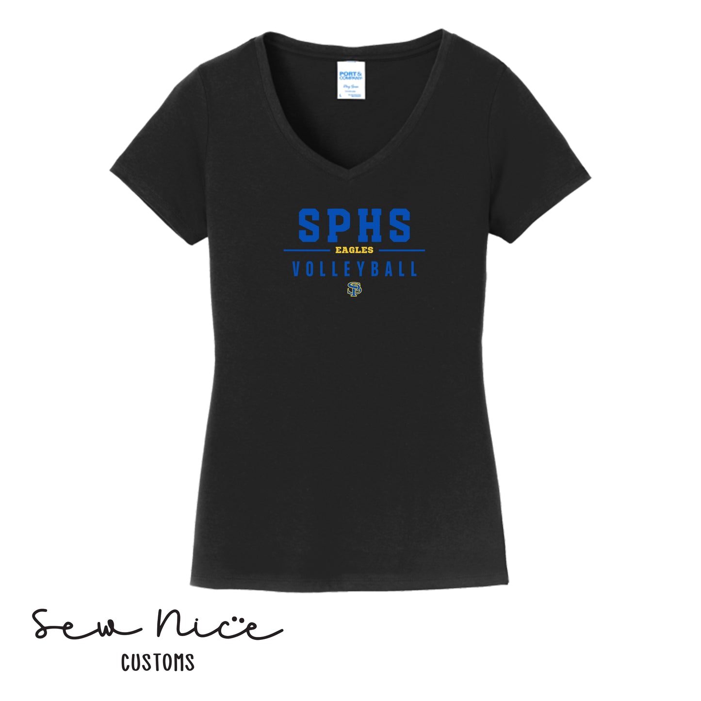 SPHS Eagles Volleyball Ladies V-Neck Shirt