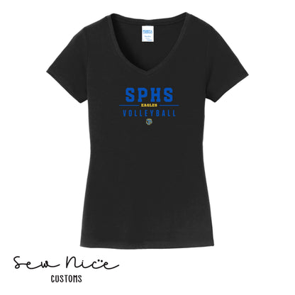 SPHS Eagles Volleyball Ladies V-Neck Shirt