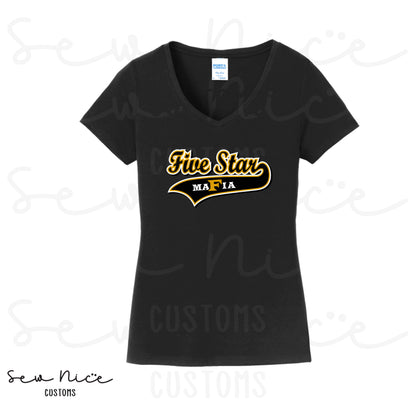 Five Star Baseball- Ladies V-Neck