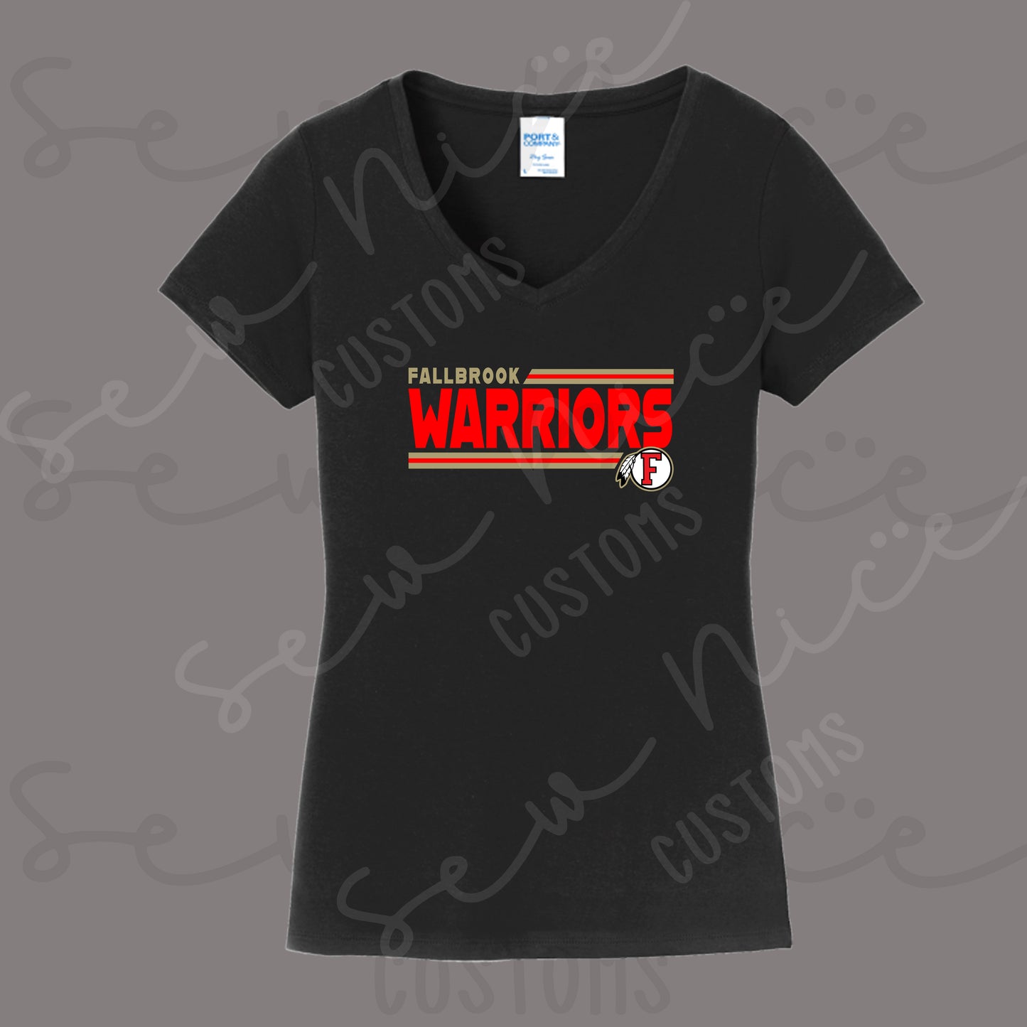 Warrior Lines- Ladies V-Neck