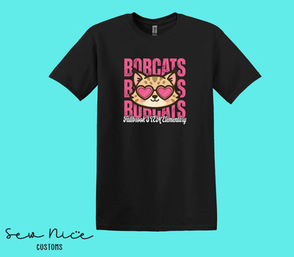 Bobcats Valentine's- Unisex Adult/Youth T-Shirt