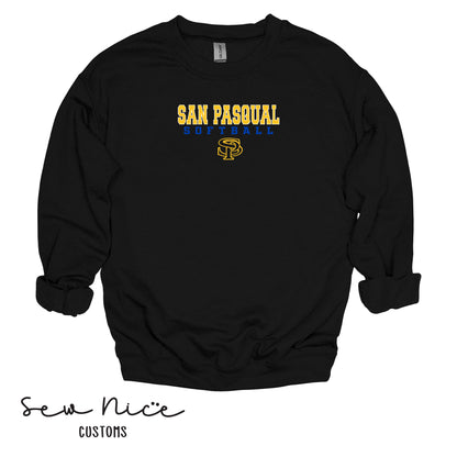 San Pasqual Softball Outline- Unisex Adult/Youth Crewneck
